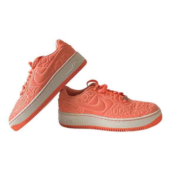 Nike Air Force 1 Upstep SE Atomic Pink Quilted Low Womens US 7.5 844877-600 - Picture 8 of 12